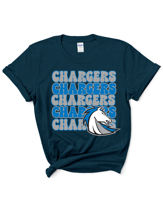 Chargers Retro Repeat Tee