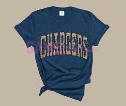Chargers Camo Block Tee