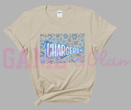 Floral Chargers Pennant Tee
