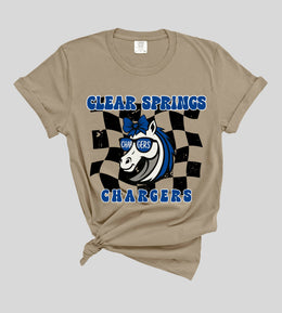 Clear Springs Chargers Checkered Tee